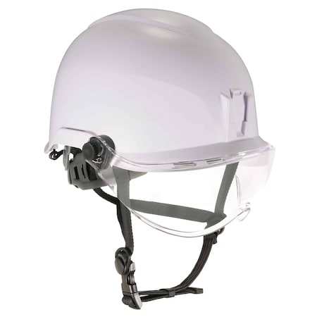 Ergodyne Anti-Fog Clear Lens White Class E Safety Helmet with Visor 8974V